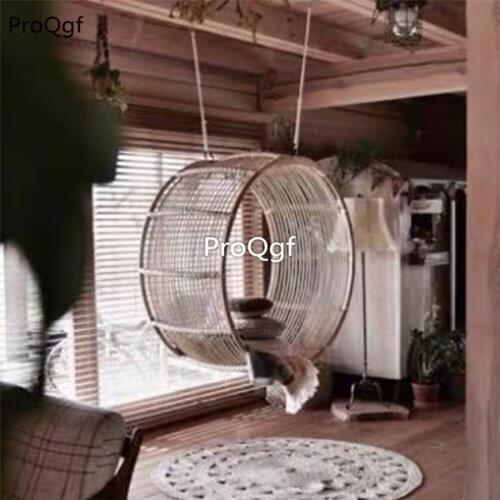 Prodgf 1 Set Minshuku 120*60cm Rattan Hanging Chair