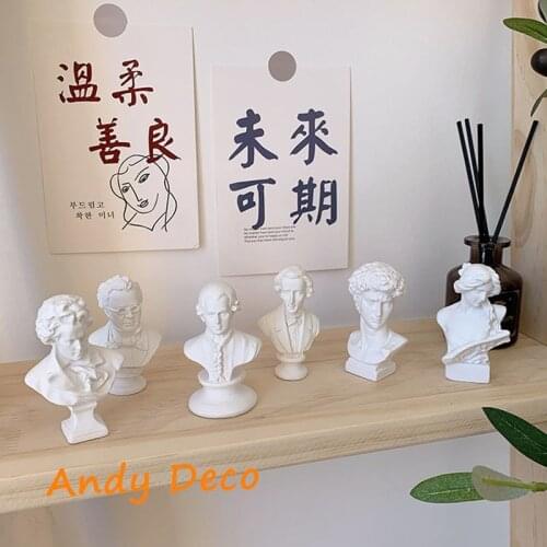 Figure Mini Statue Ornament Beethoven Retro Greek Statues Photo Props Home Decoration