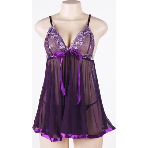 Sexy Underwear Lace Cozy Women Temptation Summer Mesh Sling High Quality Nightdress Large Size XXXXXXL