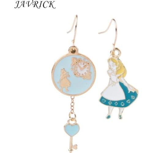 Rabbit Clock Poker Party Cartoon Icon Earrings Stud Earrings