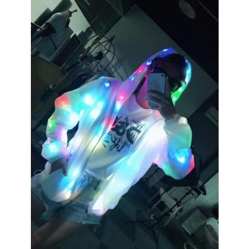 2021 New LED Lighting Coat Luminous Costume Creative Waterproof Clothes Dancing Lights Coat Christmas Party Clothes
