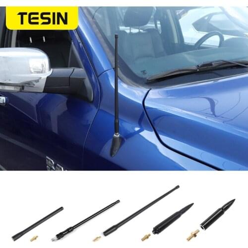 TESIN Auto Fender Radio Antenna Signal Booster Amplifier Aerials Whip Mast for Dodge Ram 1500 2010-2015 Car Accessories Parts