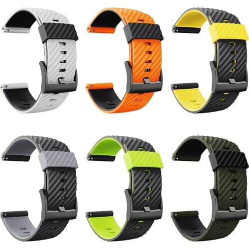 High Quality Replacement Strap For Suunto Spartan 7/Sport Wrist HR/Suunto 9 /Suunto D5 Adjustable Silicone Two Color Sport Band