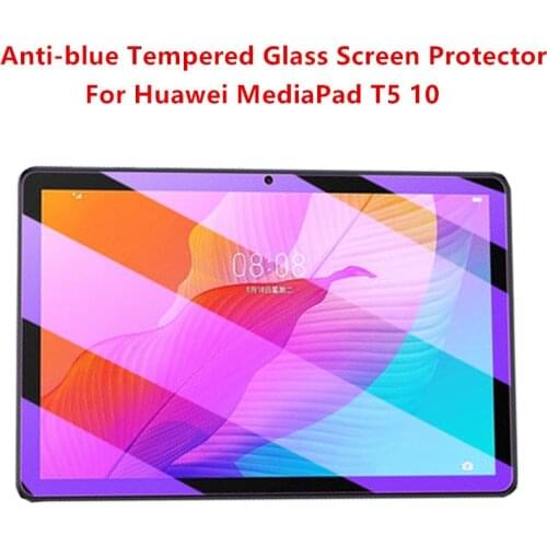 Anti-blue Tempered Glass For Huawei MediaPad T5 10 2018 10.1 inch Tablet Screen Protector Anti Blue Light Glass Purple Film