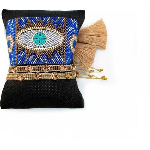 BLUESTAR Bracelet MIYUKI Bracelet For Women Turkish Eye Bracelet Crystal Pulseras Mujer Femme Jewelry Gift Handmade Loom Beads