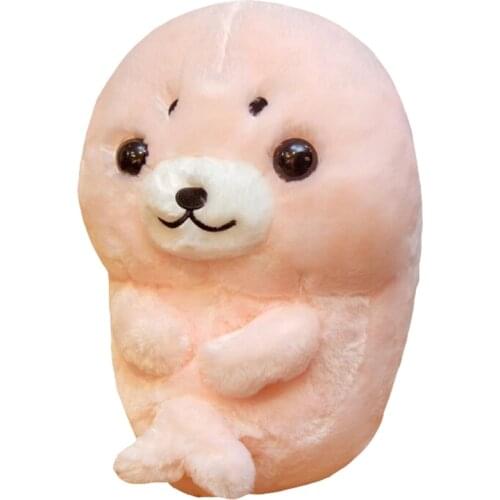 1 pcs simulation Dropshipping Soft Cute Seals Plush Toy Sea World Animal Sea Lion Plush Stuffed Doll Big Eyes Baby Birthday Gift