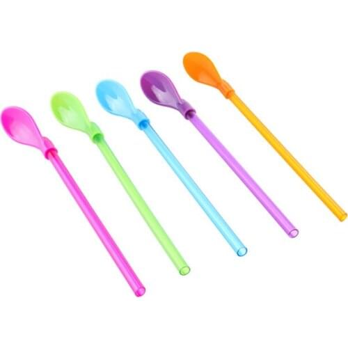 10Pcs Reusable Straw Drinking Smoothies Tea Straw Gourd Filter Spoon Filter pipette Juice Coffee Tea Tools Bar Accessories Decor