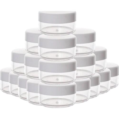 100pcs Cream Jar 20g Lipstick Box Plastic Cosmetic Box Nail Art Jewelry Storage Box Portable Beauty Tool