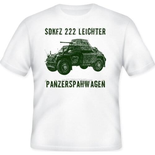 2019 Sdkfz 222 Leichter WWII TANK - NEW WHITE COTTON TSHIRT