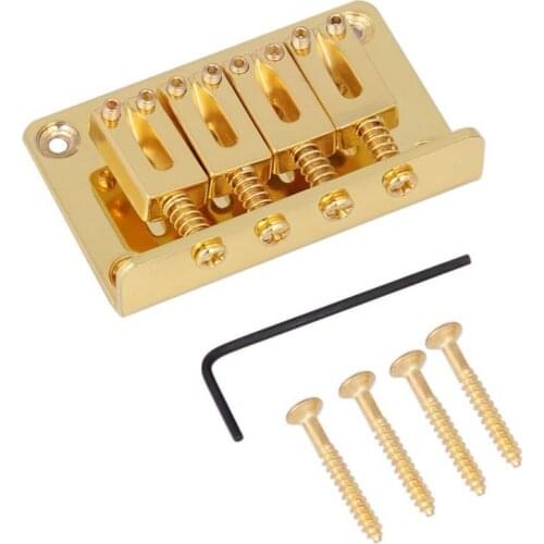 4-string Chrome Hard-tail Adjustable Bridge