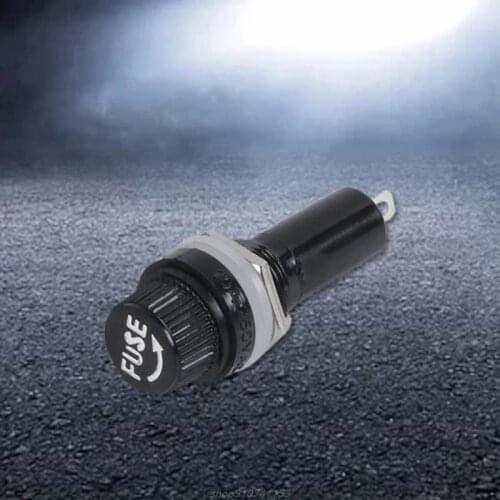 5 Pieces 10A/250V AC Black Electrical Panel Mounted Screw Cap Fuses Holder for 6x30mm Glass Fuses Easy S02 21 Dropship