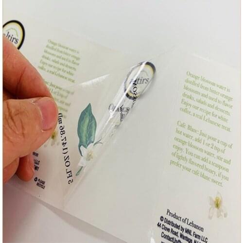 Free Shipping Disesuaikan jelas transparan stiker pvc, Tahan air perekat label, Logo dicetak pengiriman grati