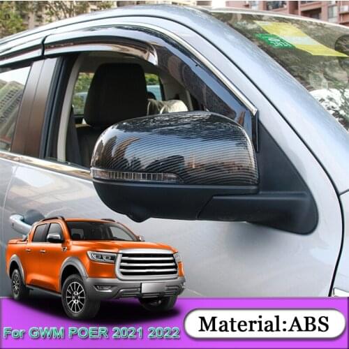 For Great Wall GWM POER 2021 2022 Car Styling Car External Rearview Mirror Cover Sequins Auto Stickers Automobiles Accessories