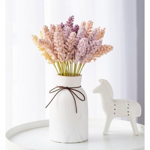 Lavender Artificial Flower Plants Wall Decoration Bouquet Material Manual DIY for Party Wedding Home Desktop Decor Wholesale