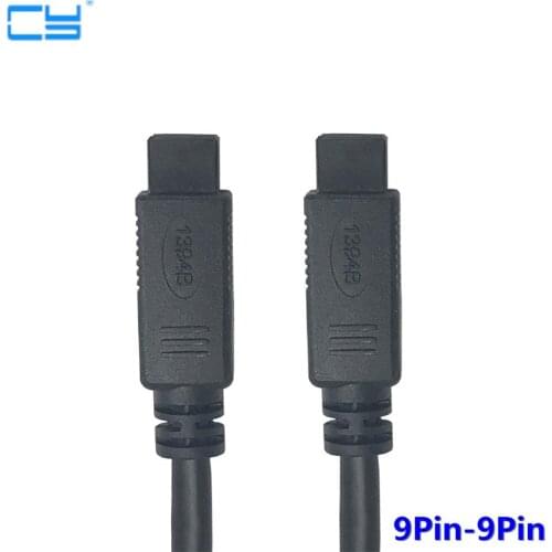 1.8m FireWire 800 9pin line IEEE-1394 B to B 9pin to 9pin connection cable 3M 4.5M 6FT 10FT 15FT Free shipping