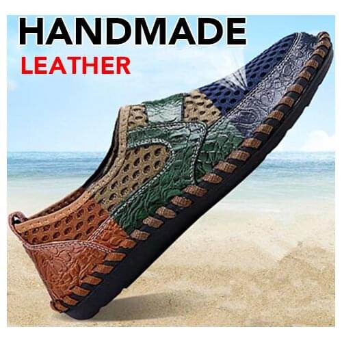 XIZOU men sneakers breathable air mesh outdoor slip on Casual Shoes 2021 Summer Footwear Fashion Soft Male loafers men brand