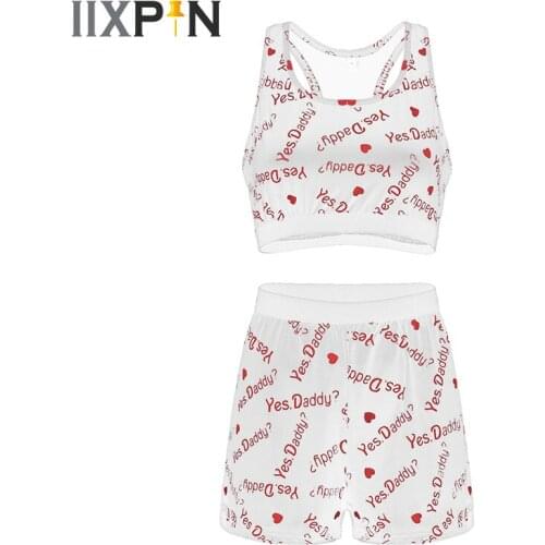 Summer 2 Piece Set Women Casual Clothes Letters Printed Tracksuit Outfits Ladies Running Sports Fitness Workout Athleticwear Set