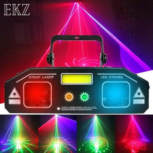 Hot 3 IN 1 DJ Disco Laser Beam Scanner Patterns Star Strobe Light Projector Party Holiday Bar Dance Xmas Stage Lighting Effect