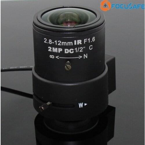 Focusafe HD 1/2" Auto Iris Lens 2.8-12mm C Mount CCTV Lens for Security CCTV Camera