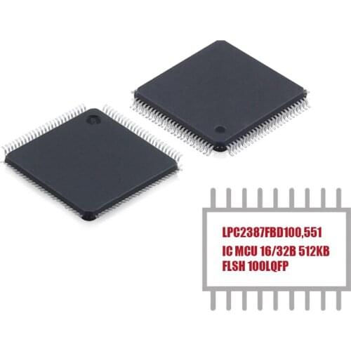 1PCS LPC2387FBD100 ARM7 Series Microcontroller IC 16/32-Bit 72MHz 512KB (512K x 8) FLASH 100-LQFP (14x14) IC MCU