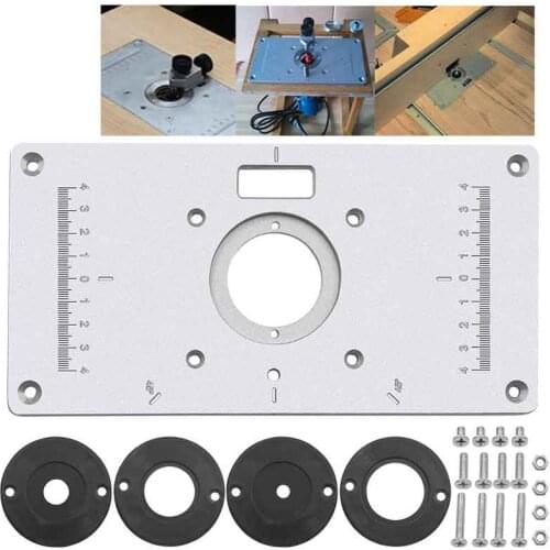 Multifunctional Aluminium Router Table Insert Plate Woodworking Benches Wood Router Trimmer Models Engraving Machine