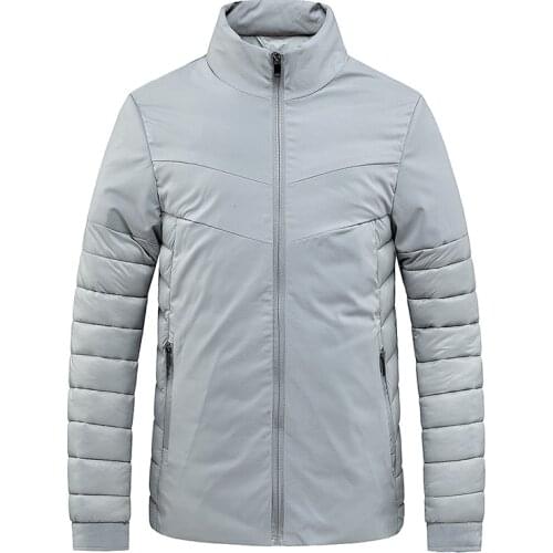 Autumn Winter Stand Collar Thick Warm Parkas Men Casual Fashion Patchwork Mens Windbreaker Coats 2021 New Jacket Padded Coats