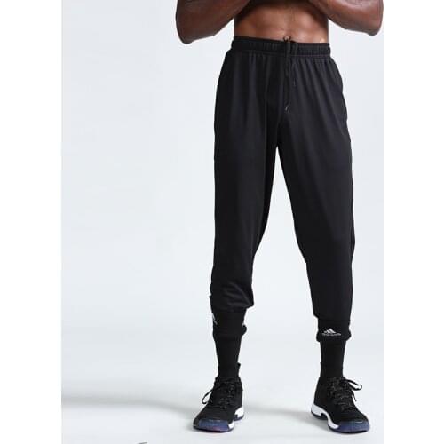Men Sports Running Long Pants Gym Joggers Training Fitness Soild Loose Breathable Quick-dry Trousers Outdoor Sports Summer Wear
