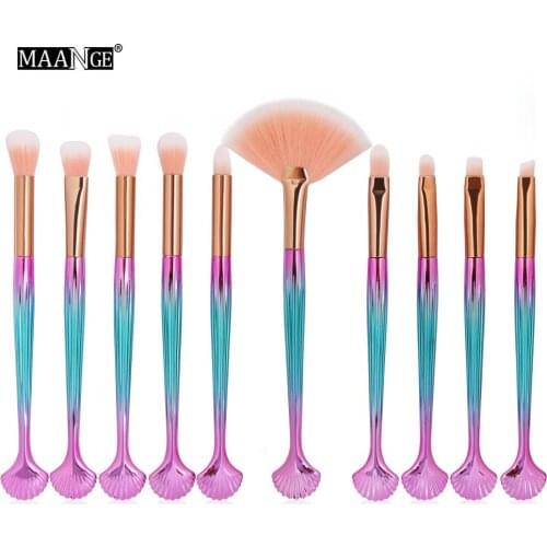 10pcs Makeup Brushes Set Soft Eyes Shadow Brow Blush Powder Lip Concealer Blending Cosmetic Make Up Brush Beauty Tool Kit gift