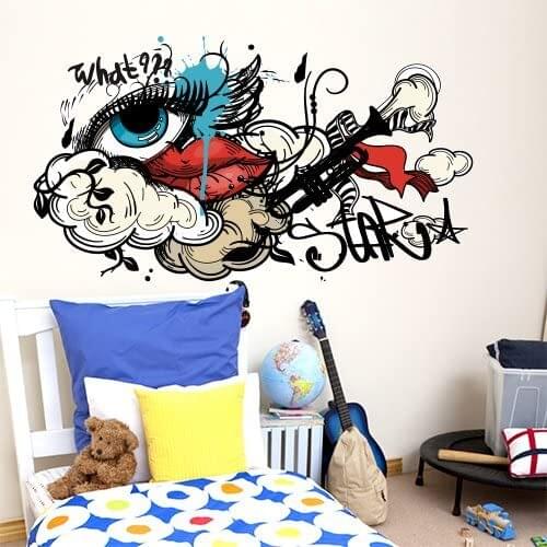R00074 decal mural for boys measures 120x67 cm wall decoration, wall stickers, wall paper