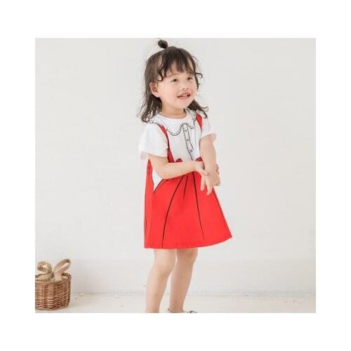 2 3 4 5 6 7 Years Baby Girl Dress 2019 Fashion Kids Dresses for Girls Toddler Summer Girl Cute Short Sleeves Dress Baby Clothes
