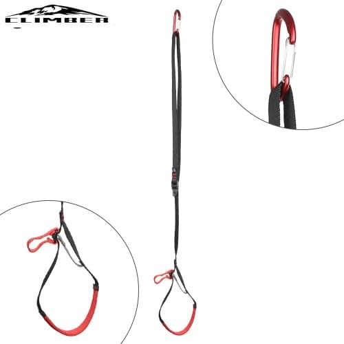 Professional Adjustable Webbing Foot Loop Climbing Polyester Foot Loop Ascender Belt Device Band Rock Climbing Equipment