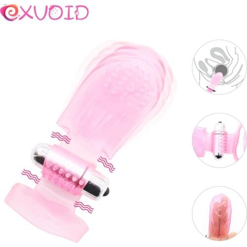 EXVOID Finger Sleeve Bullet Vibrator Sex Toys for Women Clitoris Stimulator Silicone Finger Vibrator Nipple G-Spot Massager
