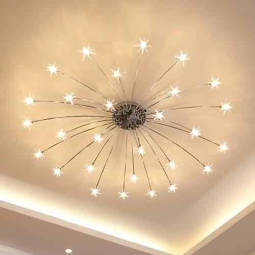 Modern Led Ceiling Light Ice Flower Glass Bedroom Kitchen Children Room Ceiling Lamp Designer Lighting Fixtures