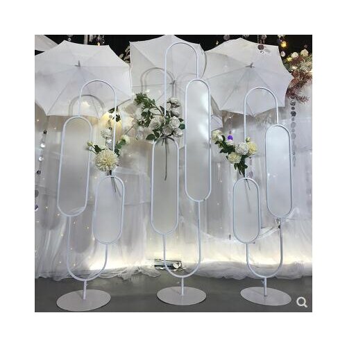 Wedding props through the sun film, ornaments, iron screen, road lead, dislocation, elliptical stage background decoration
