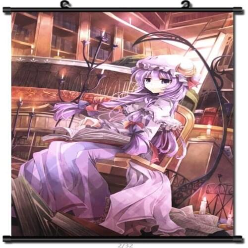 Japanese Anime TouHou Project the Embodiment of Scarlet Patchouli Knowledge Home Decor Wall Scroll Poster Decorative Picture