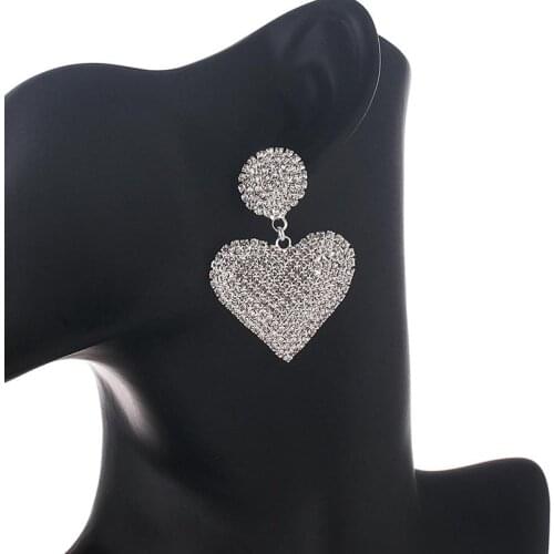 YFJEWE New Full Crystal heart lovely Earrings For women Shiny Rhinestone Earring Party Wedding Fashion Jewelry Gifts E671