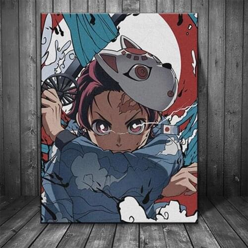 Demon slayer tanjiro anime Canvas Painting Decor Wall Art Prints Pictures Home Pictures Living Room Bedroom Decoration Poster