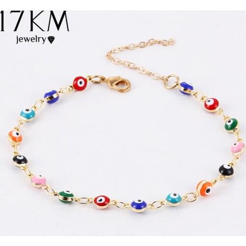 Gold Sliver Beads Turkish Eyes Bracelet For Woman Bohemian brincos Bracelet & Bangle 2019 Charm Party pulseira masculina