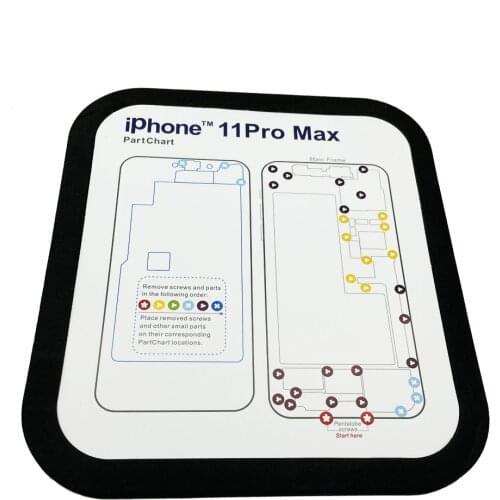 15PC Professional Guide Pad for iPhone11 11pro XsMax XS X 8P 8 7 7P 6 6s 6p Magnetic Screw Keeper Chart Mat Phone Repair Tools