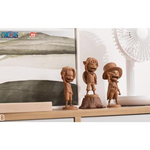 3pcs/set Wooden Handmade Genuine One Piece 11cm Luffy & Ace & Sabo 3 brother Action Figure Toys Dolls