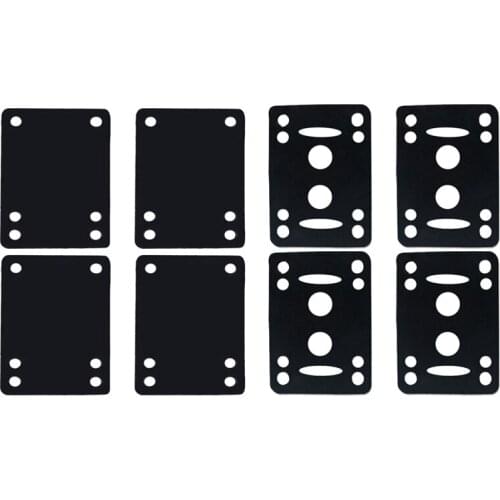 8Pcs Skateboard Risers Shock Pads Longboard Riser Pads 4mm+3mm Skateboard Shock Pads