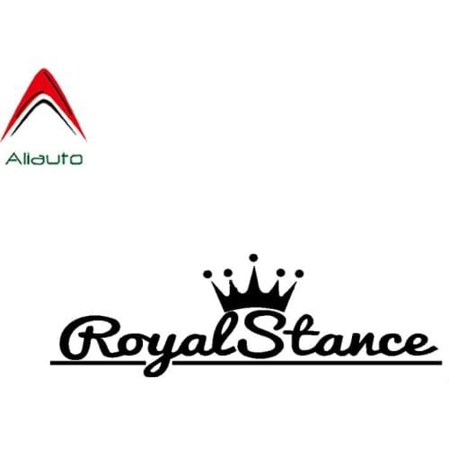 Aliauto Fashion Royal Stance Words High Quality Vinyl Automobile Motorcycle Car Sticker Reflective Decal Black Silver,17cm*5cm