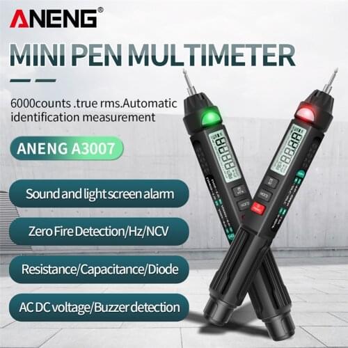 ANENG A3008 Digital Multimeter Auto Intelligent Sensor Pen Tester 6000 Counts NonContact Voltage Meter Multimetre polimetro