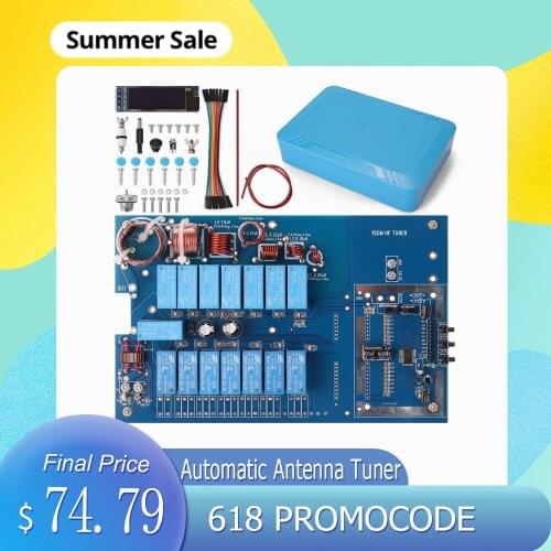 150W AT50 1.9~54MHz Automatic Antenna Tuner DIY Host Board+Cover Need Self Assembly Kits Automatic Firmware Programmed