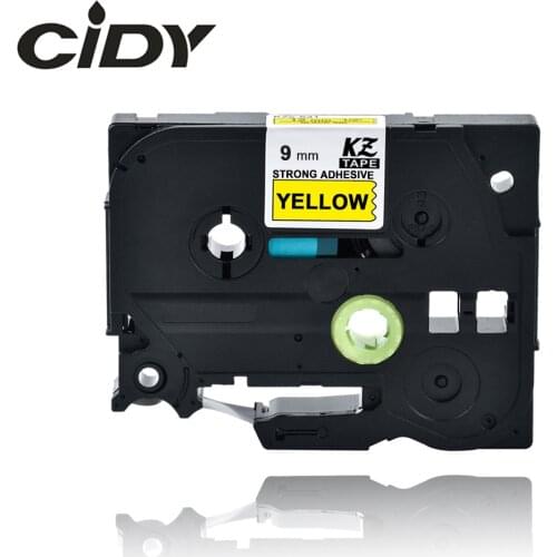CIDY Tze-S621 Tz-S621 black on yellow flexible label Compatible P touch 9mm tze S621 tz S621 Label Tape Cassette Cartridge