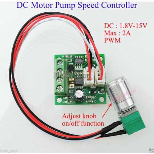DC 3V 6V 9V 12V 2A DC Motor controller 0-100% Speed Adjuster Controller PWM Regulator Switch