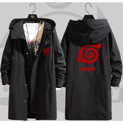 Anime Naruto Cosplay Costumes Long Windbreaker Naruto Jacket Autumn Spring Hooded Trench Coat Thin Jackets Costume For Men CS093