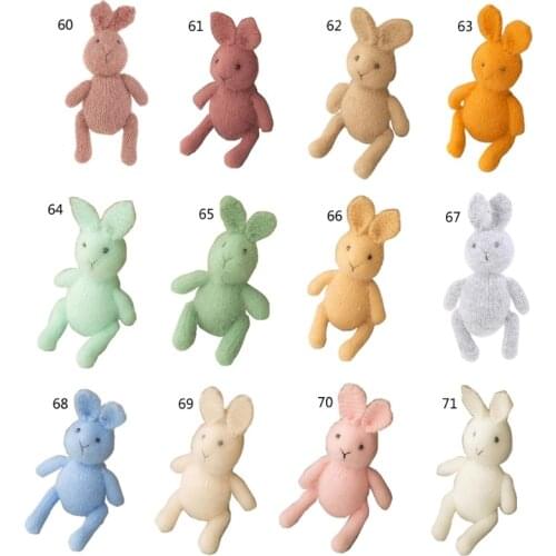 GXMB Newborn Photography Props Bunny Doll Knitted Cute Animal Rabbit Baby Fotografia Accessory