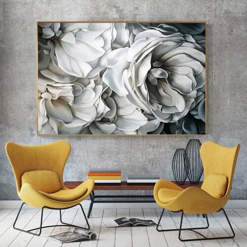 Classic Hotsale Flower Wall Art Painting Posters Prints Canvas Art Wall Pictures For Living Room Quadro Decorative Unframed
