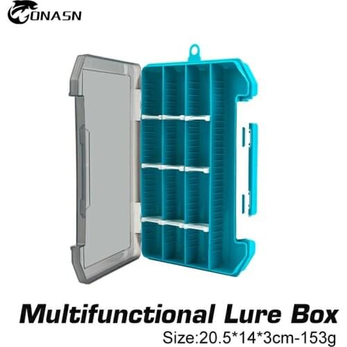 ONASN Fishing Tackle Box Trays with Removable Dividers Fishing Bait Lure Hooks Accessories Storage High Strength Organizer Boxes